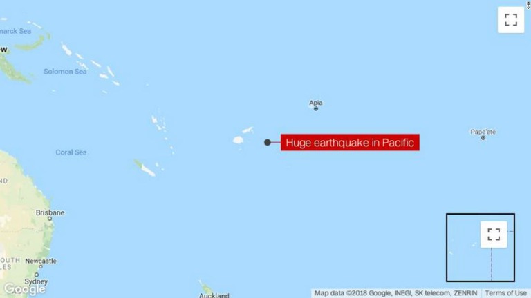 フィジー沖でマグニチュード８．２の地震が発生した/CNN