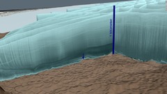 氷河の下に巨大クレーター、グリーンランドで発見
