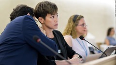 香港民主派歌手の演説、中国代表団が遮る動議　国連人権理事会