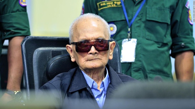 旧ポル・ポト政権の幹部、ヌオン・チア元人民代表議会議長が９３歳で死去した/MARK PETERS/AFP/Getty Images