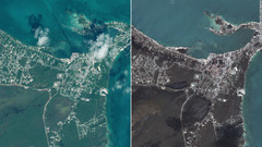 写真特集：ハリケーン襲来後の衛星画像公開　バハマの被害甚大