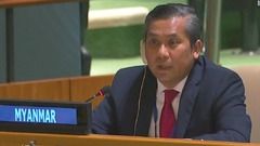 ミャンマー国軍、国連大使を解任　総会でクーデター批判