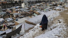 アフガニスタンに冬の寒波、７８人死亡　タリバン発表