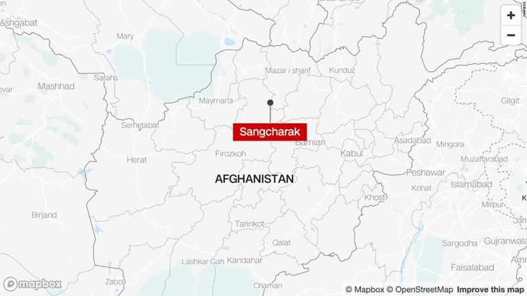 事件はアフガニスタン北部サリプル州にある小学校で起きた/Mapbox