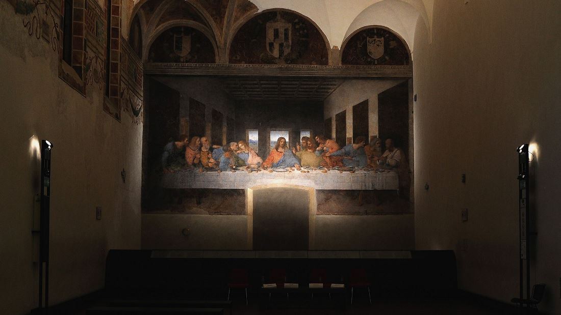 鉛ナクル石は同じくレオナルド作の壁画「最後の晩餐」からも検出されている/Pier Marco Tacca/Getty Images