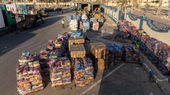 ガザ支援物資の搬入遅れる見通し、パレスチナの窮状深まる