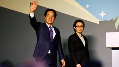 台湾総統選、民進党が３期連続の勝利　野党は敗北認める