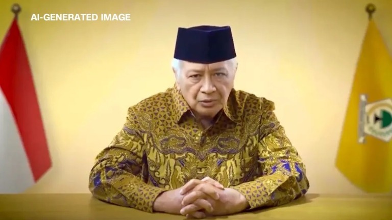 人工知能（ＡＩ）で生成されたインドネシアのスハルト元大統領/Erwin Aksa/X